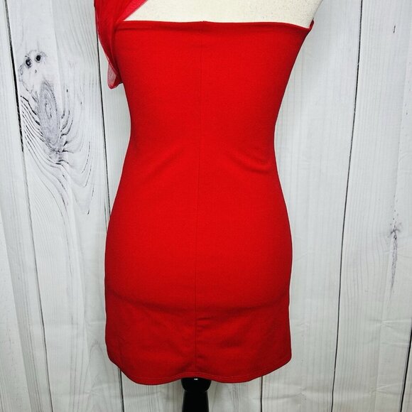 Lucy in the Sky Mini Dress Sz S Red Cocktail Party Night Out - Picture 8 of 8